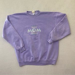 Widener University VTG Purple Mom Pullover Large Crewneck Sweatshirt-Oarsman 913